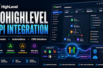 do gohighlevel API integration, webhook setup, automation and bug fixing