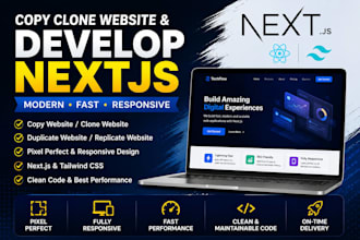 copy clone website and develop nextjs website