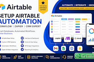 setup airtable make automation workflow airtable zapier crm expert