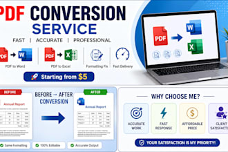 convert PDF to word and editable documents