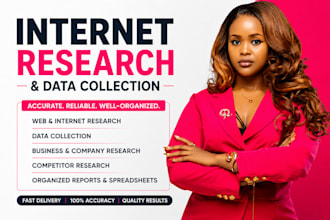 conduct accurate internet research and data collection