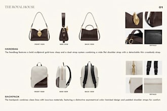 design bag concepts, detailed tech pack for handbags, backpacks, totes and purse