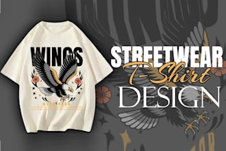 create custom typhography and graphics t shirt design for your brand