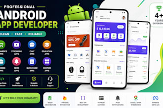 develop custom android app with admin panel, backend, API and play store publish
