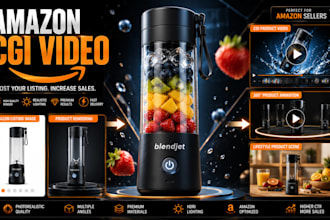 create amazon product animation cgi video and product rendering
