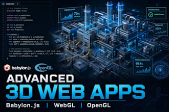 develop advanced 3d web applications using babylonjs or custom webgl opengl