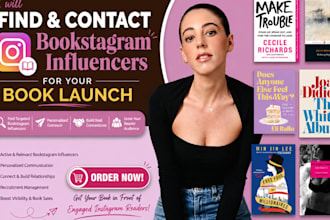 find and contact bookstagram influencers for your book launch