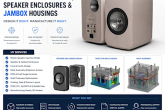design plastic speaker molds, speaker enclosures, jambox housing in fusion 360