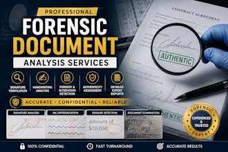 do forensic document and signature analysis