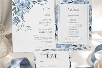 design a luxury wedding invitation and stationery suite, baby, bridal showers