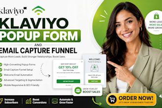 create klaviyo popup form and email capture funnel