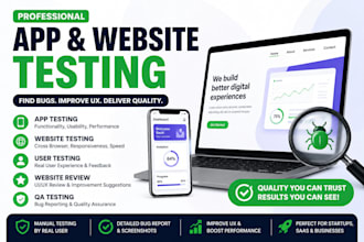 do app testing user testing website review and QA test