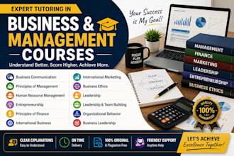 tutor business communication,management, finance, marketing and leadership class