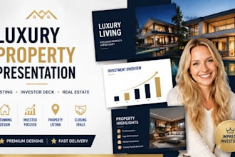 luxury property listing presentation slides real estate investors pitch deck pro