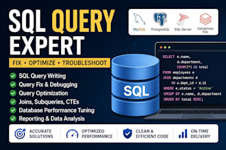 optimize sql queries and fix database issues