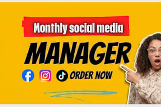be your monthly social media manager and content planner