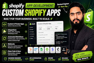 build a custom shopify app with API integration
