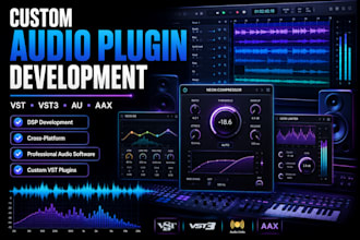 develop audio plugins vst vst3 au aax for music production daws dsp software