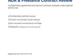 review your contract or nda under spanish and eu law