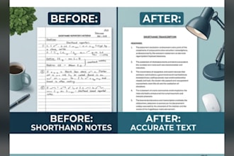 professional shorthand transcription and steno typist tasks