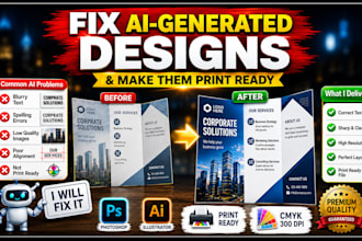 fix ai generated designs and make them print ready