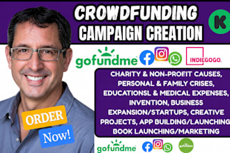create and promote gofundme fundraising campaign, charity crowdfunding nonprofit