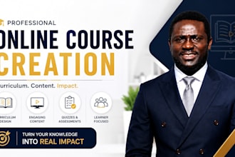 create an online course, elearning content and training manual