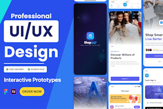 design mobile app and web app UI UX in figma
