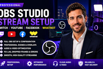 create a professional streaming setup for twitch, youtube or whatnot