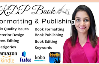 format and publish your kindle, paperback book on amazon kdp book layout