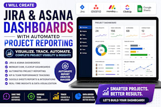 create jira and asana dashboards with automated project reporting