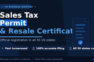 register your US sales tax permit and issue your resale certificate