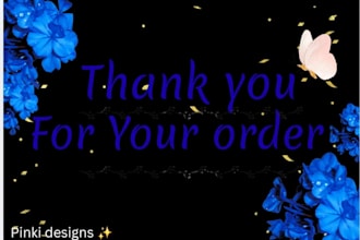 design professional thank you card for your business