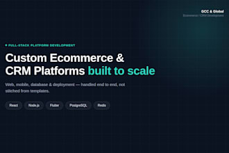 build a custom ecommerce or CRM platform with react node and flutter