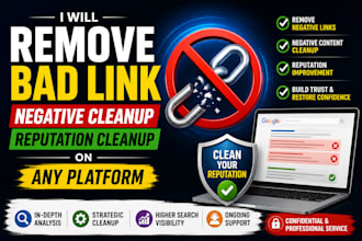 remove bad link negative cleanup reputation cleanup on