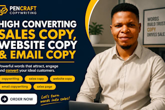 write high converting sales copy, website copy and email copy