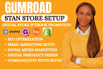 setup gumroad stanstore payhip etsy digital product gumroad store