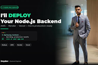 deploy your nodejs backend to AWS, vercel, or any platform