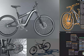 design bicycle parts, e bike frame and 3d cad model in solidworks