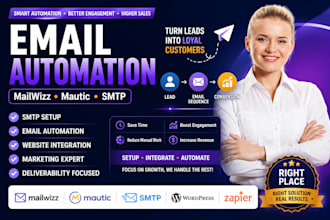 setup mailwizz mautic smtp server email automation workflow, website integration