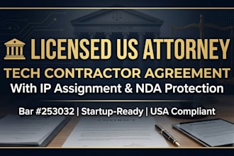 draft a tech independent contractor agreement with IP assignment USA