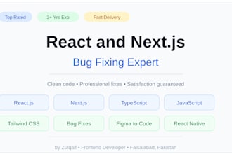fix your react nextjs bugs and javascript errors fast
