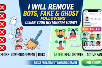remove bots, fake and ghost followers from instagram