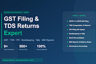 do gst filing tds returns and bookkeeping for your business in india
