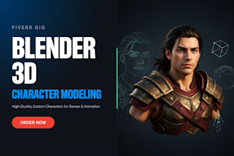 create blender 3d character model rig and game ready character