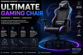 design ultimate smart ergonomic gaming chair for your brand