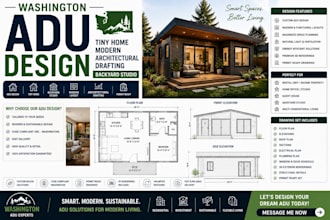 washington adu design tiny home modern architectural drafting backyard studio