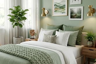design aesthetic interior rooms and bedrooms using ai