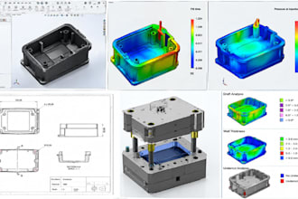 design injection molded part with dfm and moldflow analysis