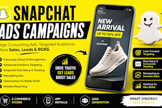 setup and manage snapchat ads campaign marketing for sales and leads generation